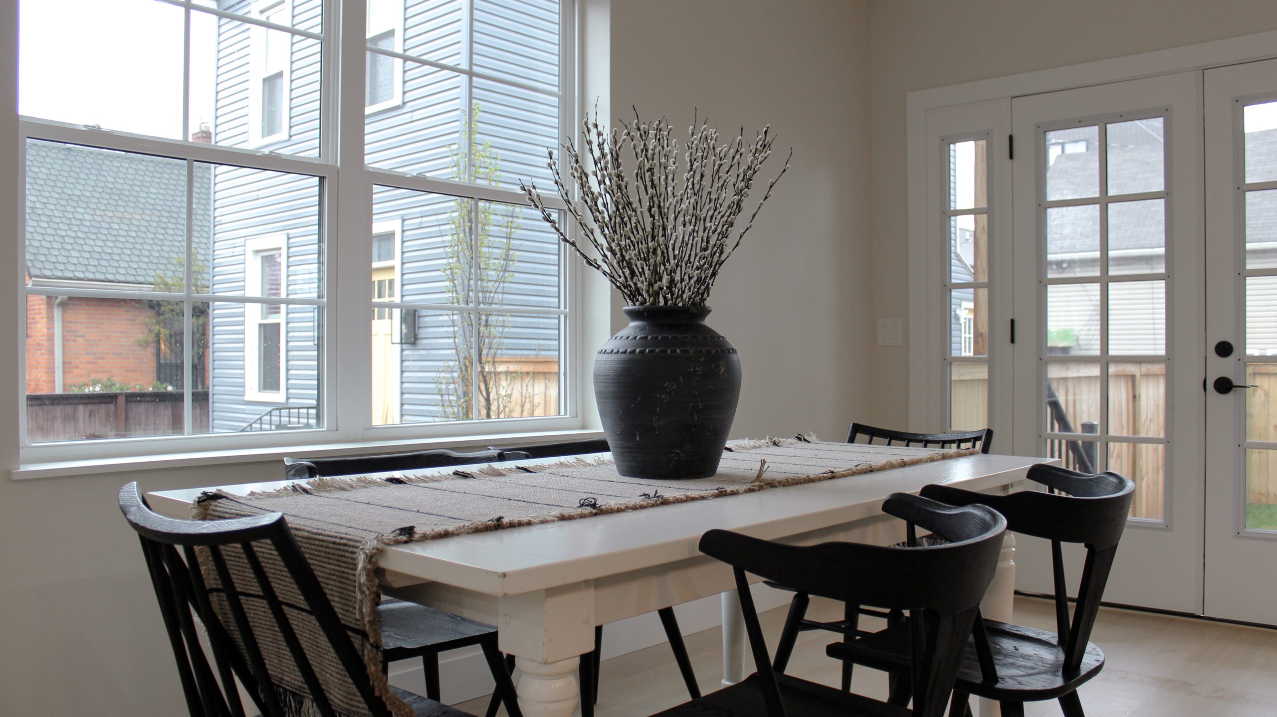 Luxury Ohio home with open floor plan dining area.