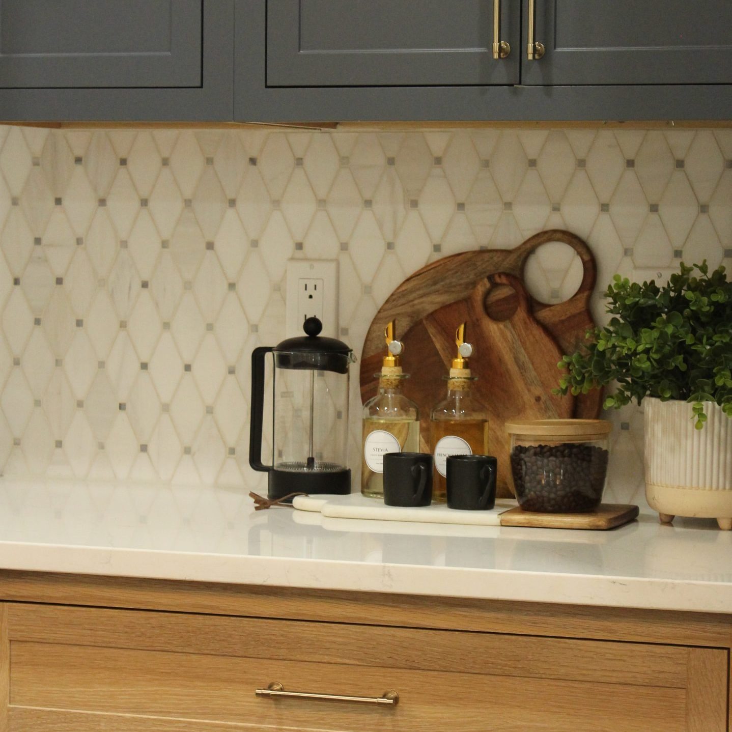 Kitchen accent decor in a remodeled German Village design.