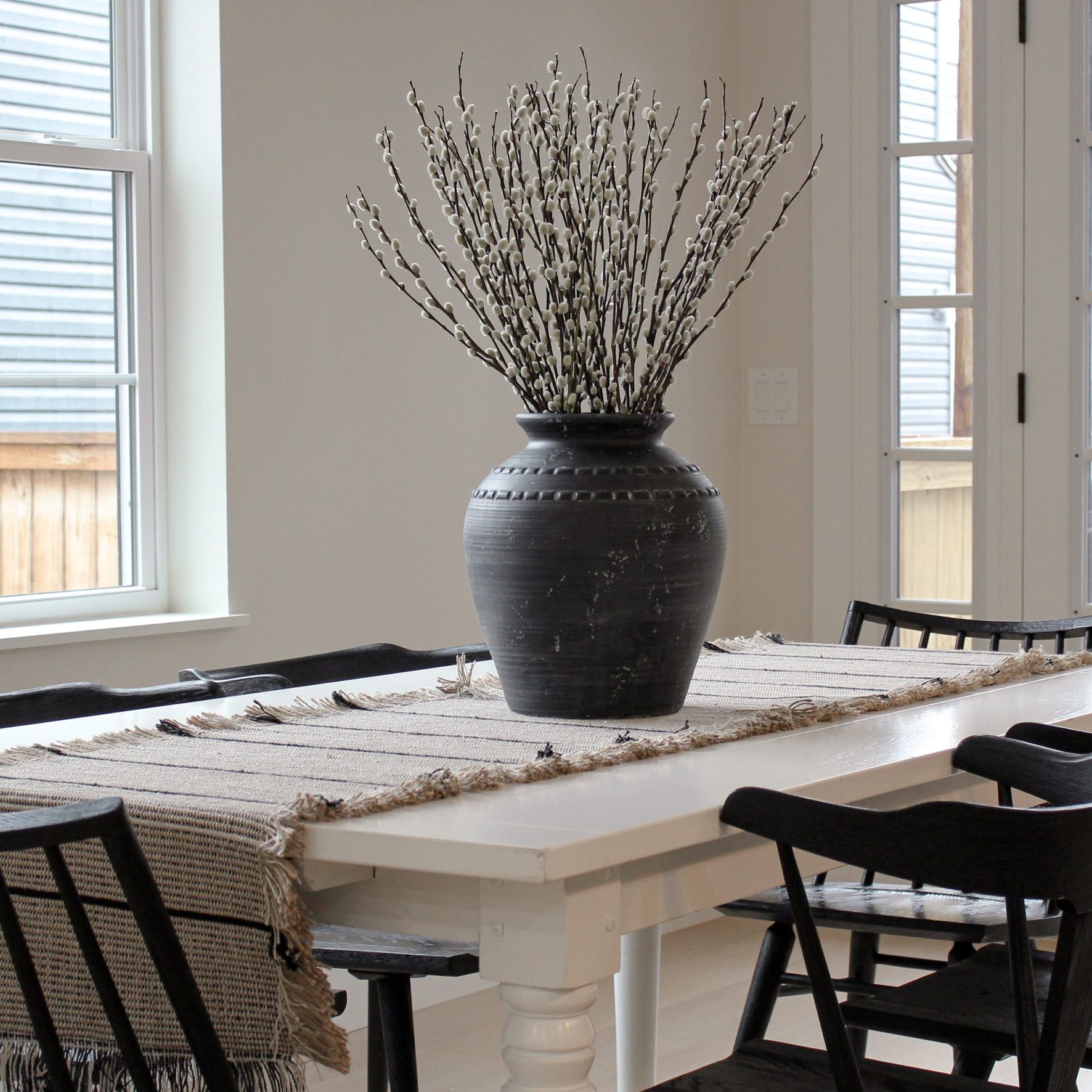 Modern luxury dining space in a fully renovated German Village home.