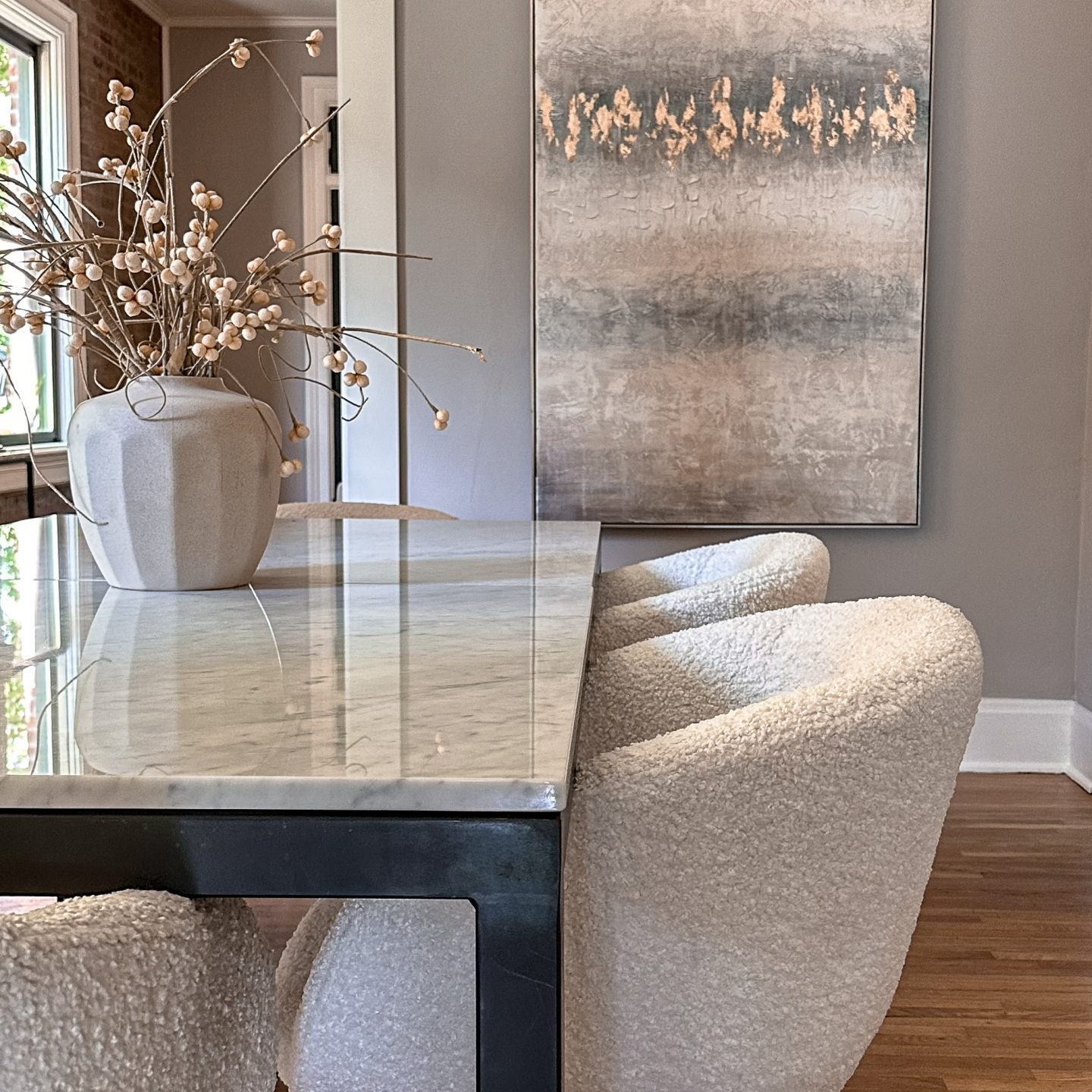 Luxury dining room in a historic German Village home located in central, Ohio.