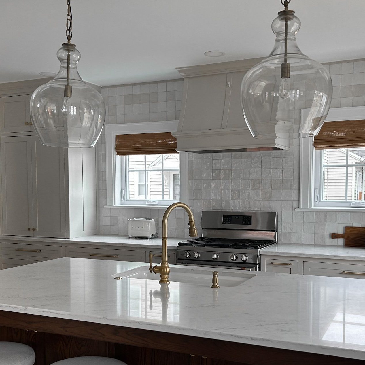 Luxury kitchen renovation styled by Pacific Palisades, California interior design firm, Jennifer Donahue Interior Design Inc.